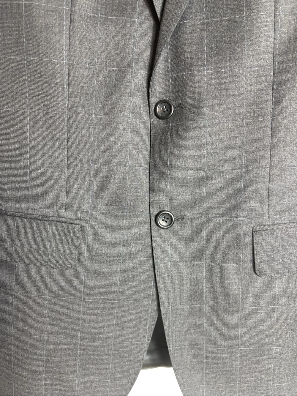 PRONTO UOMO Light Gray Windowpane Sport Coat Size 38R -- GOTGEOUS!!! - Picture 5 of 11